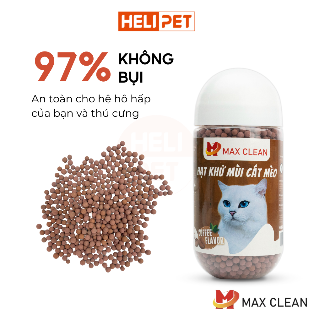 Mô tả Hạt Khử Mùi Cát Mèo, Cát Vệ Sinh Cho Mèo Max Clean - HeLiPet - 7