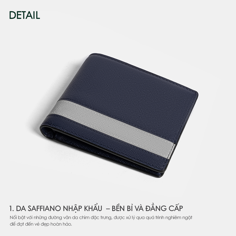 Ngăn bóng kính ví da nam LEONARDO