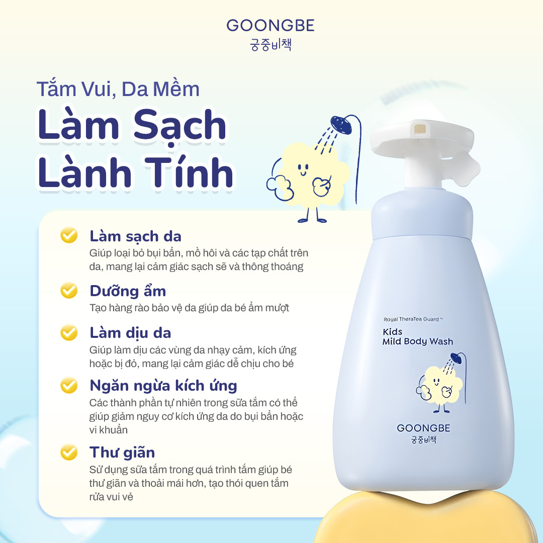 Mô tả Sữa Tắm Làm Sạch Sâu & Cấp Ẩm Cho Da Bé GOONGBE Kids Mild Body Wash 300ml - 1