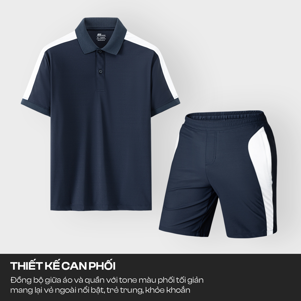 Mô tả Bộ Quần Áo Nam Polo AIR-COOL Mùa Hè 5S FASHION Nhẹ Mát, Phong Cách Thể Thao, Thiết Kế Can Phối Khỏe Khoắn (BAPC24005) - 5