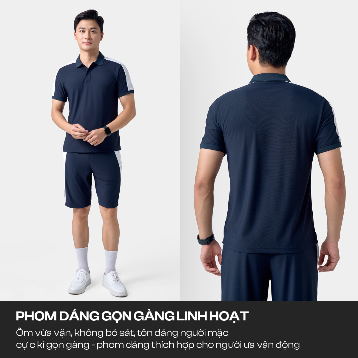 Mô tả Bộ Quần Áo Nam Polo AIR-COOL Mùa Hè 5S FASHION Nhẹ Mát, Phong Cách Thể Thao, Thiết Kế Can Phối Khỏe Khoắn (BAPC24005) - 6