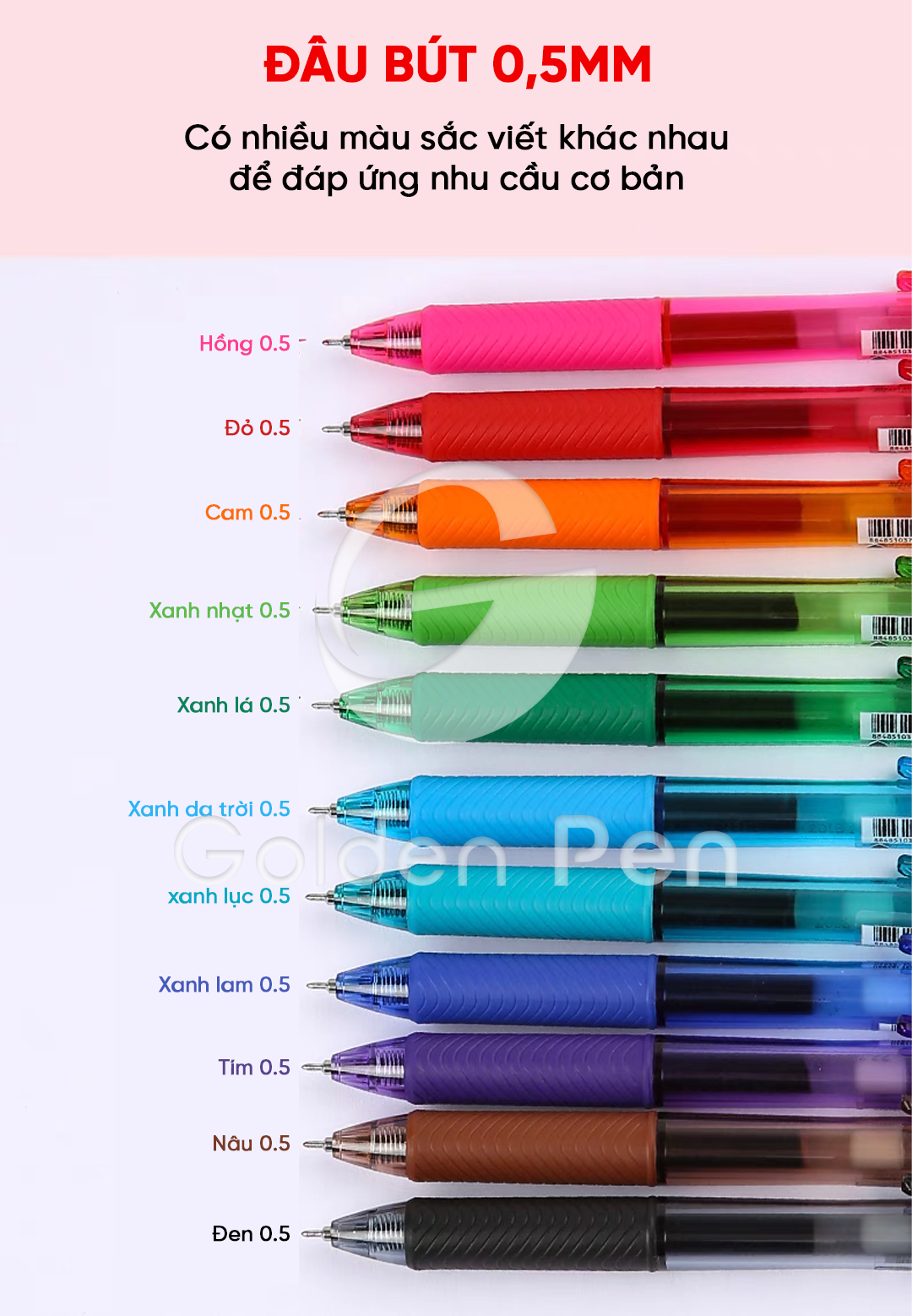 Mô tả Bút Gel Bấm Pentel BLN105 – Nét Mượt, Nhanh Khô, Ngòi 0.5mm – Bút Bi Nước Nhiều Màu Cho Học Sinh - 5