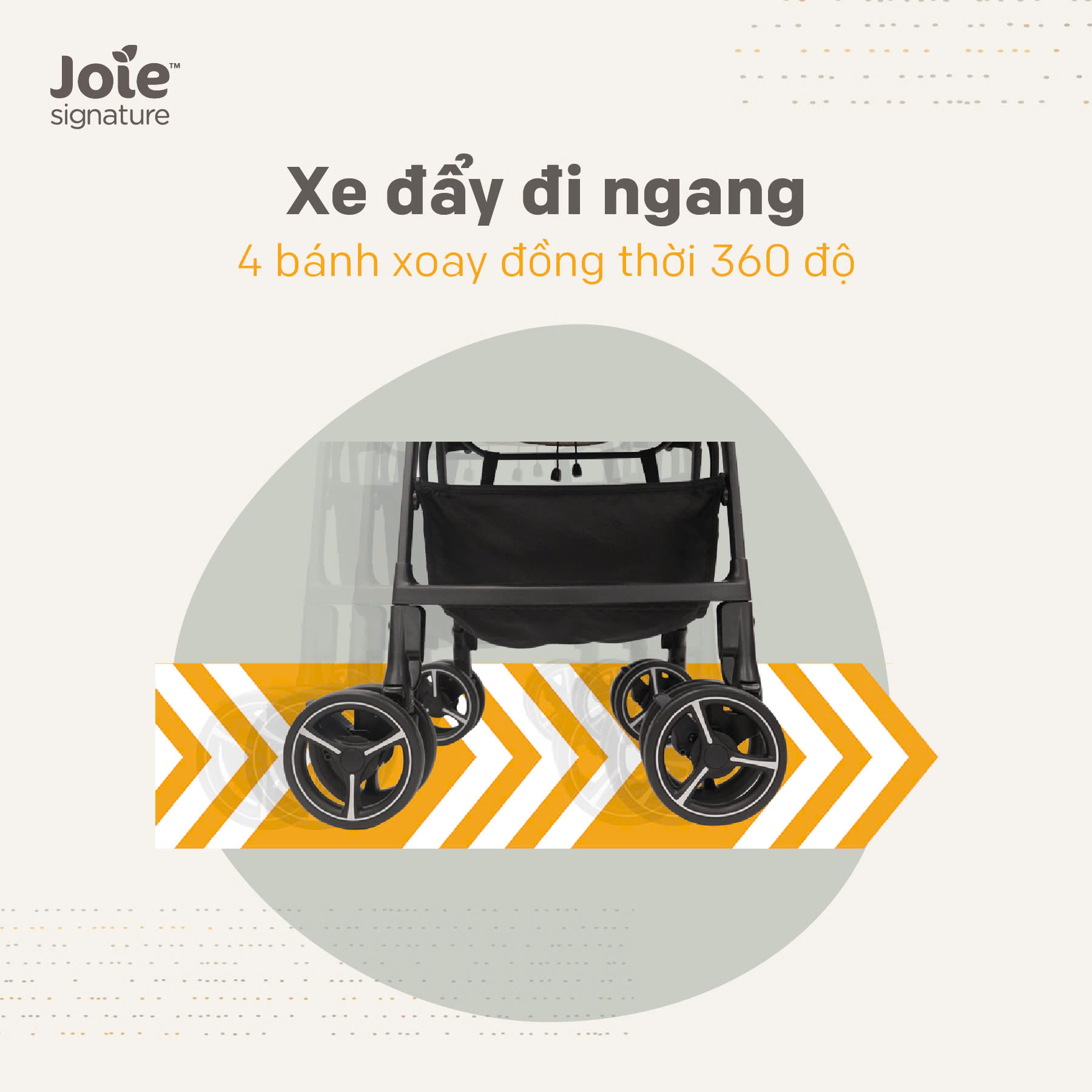 Mô tả Xe đẩy cho bé Joie SMA Baggi 4WD Drift Carbon | Xe đẩy em bé gấp gọn có thể đảo chiều tay cầm - 2