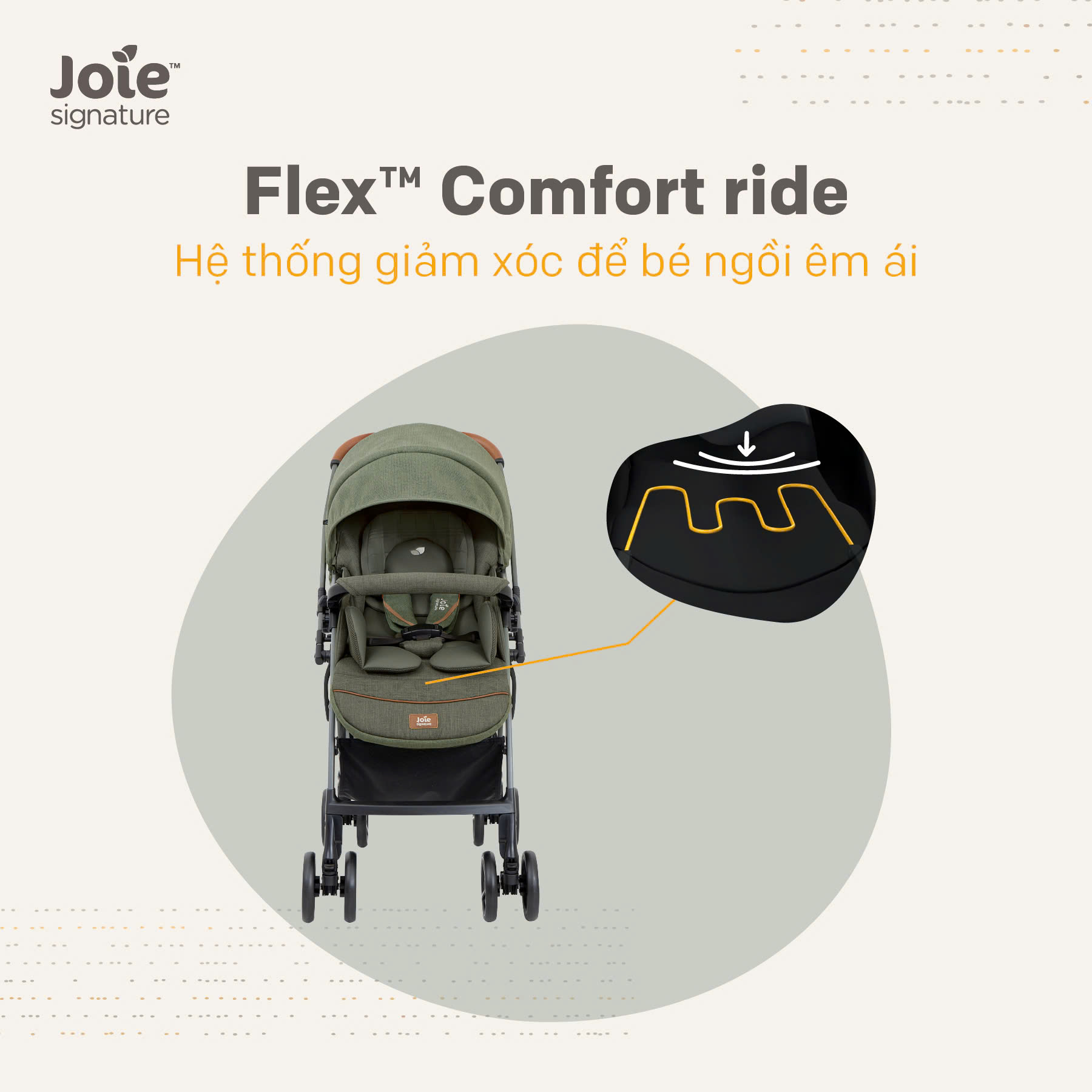 Mô tả Xe đẩy cho bé Joie SMA Baggi 4WD Drift Carbon | Xe đẩy em bé gấp gọn có thể đảo chiều tay cầm - 3