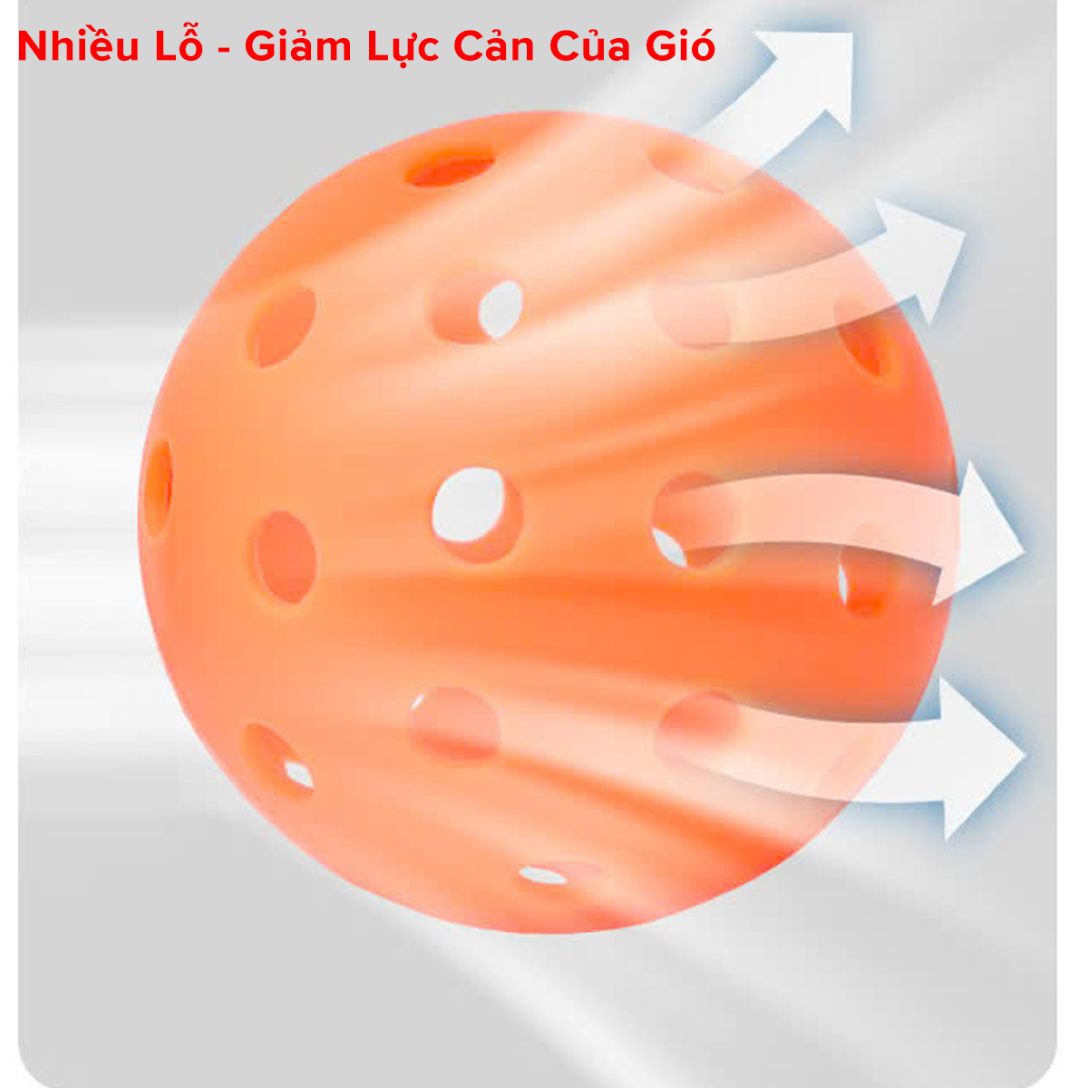 Thiết kế bóng Pickleball 40 lỗ