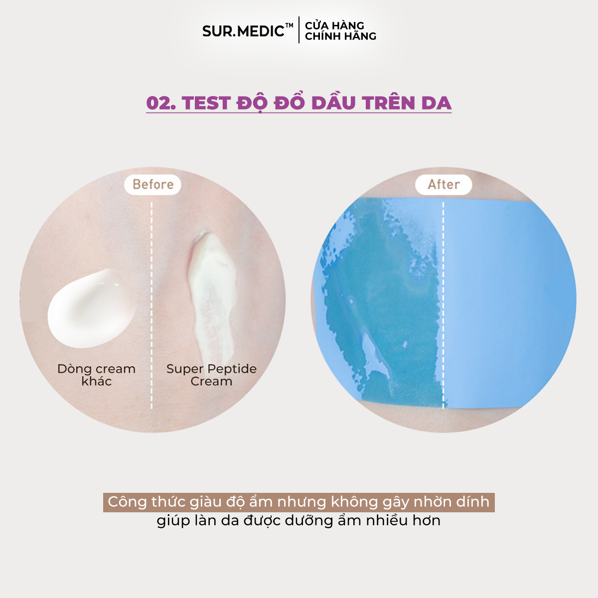 Mô tả Kem Dưỡng Phục Hồi và Trẻ Khoẻ Da SURMEDIC Super Peptide 100tm Collagen Lifting Cream 50ml - 2