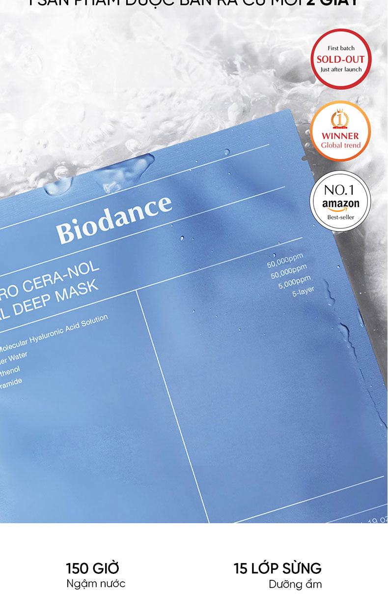 Mô tả BIODANCE Mặt Nạ Thạch Dưỡng Ẩm Sâu Cải Thiện Da Khô Ráp Dưỡng Sáng Da Căng Bóng Hydro Cera-nol Real Deep Mask 34g - 2