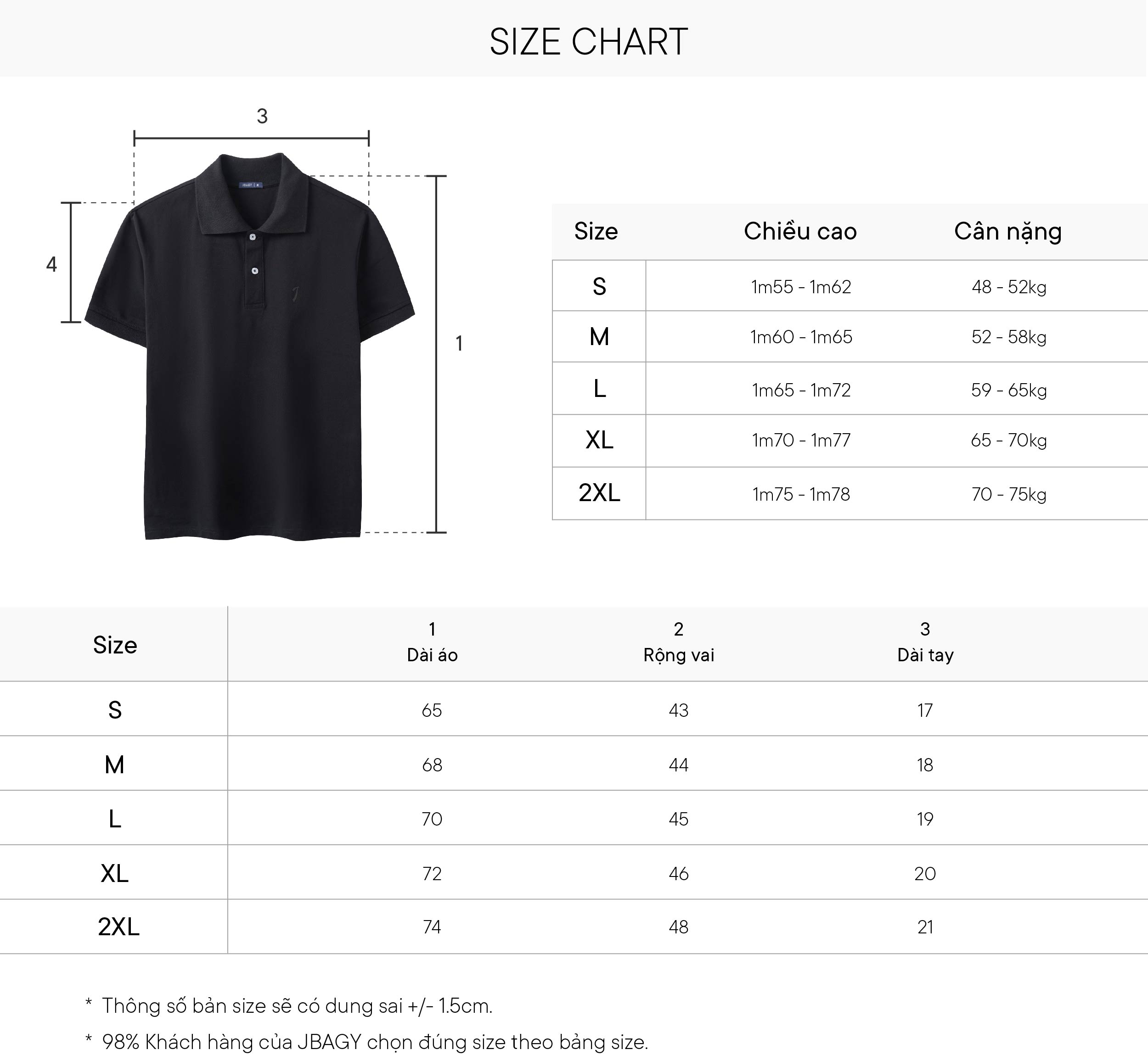 Mô tả Áo polo nam VIGO cổ V tinh tế vải Cá Sấu Cotton 280gsm Thương Hiệu JBAGY - JP0102 - 1