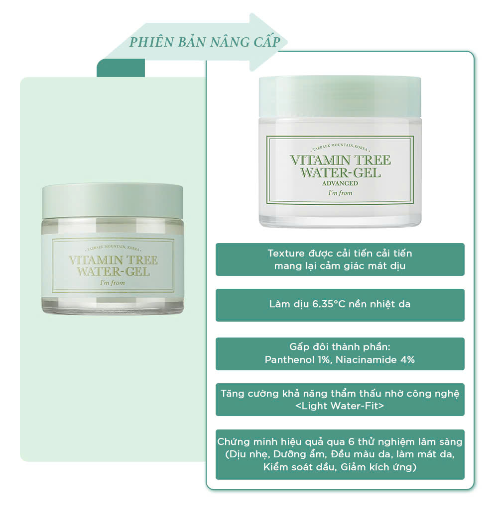 Mô tả Kem dưỡng ẩm cấp nước & làm dịu da I'm From Vitamin Tree Water-gel Advanced 75g - 2