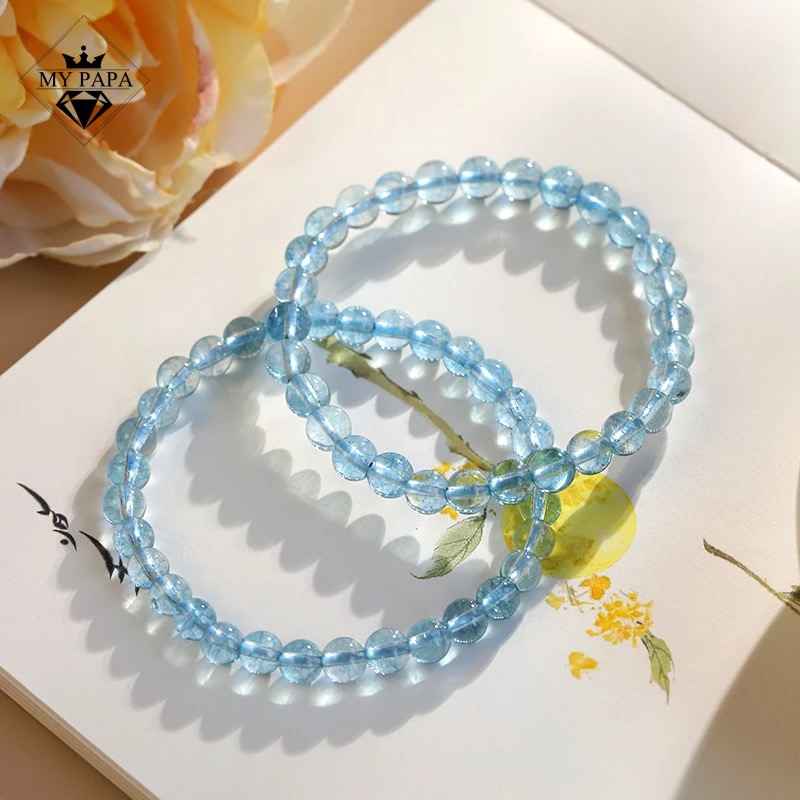 Vòng Tay Thạch Anh Trắng Blue Sky MYPAPA 2