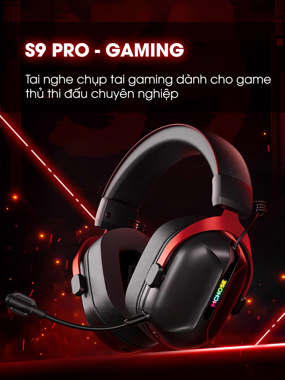 Tai nghe chụp tai bluetooth SIDOTECH S9PRO không dây 3 mode