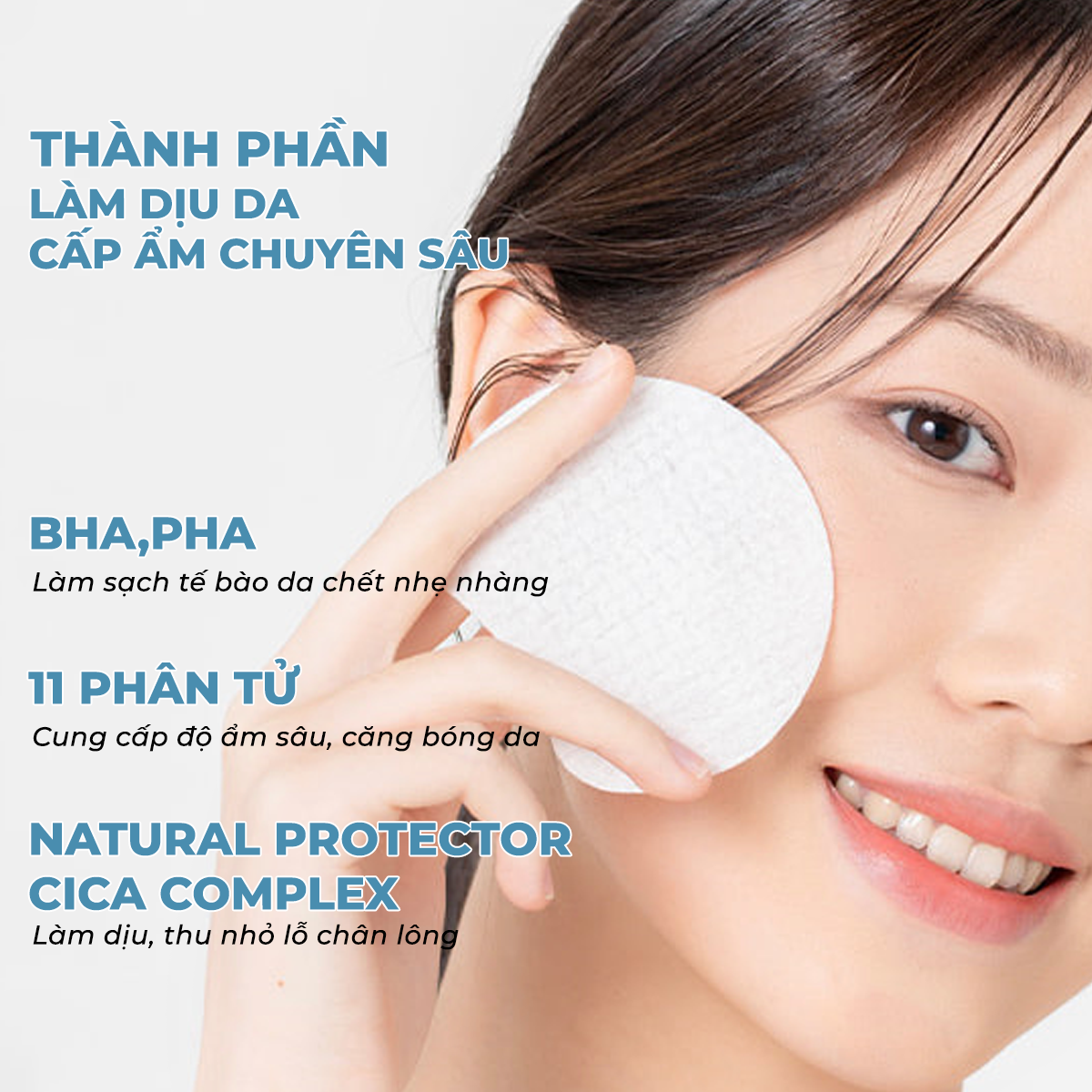 Mô tả Toner Pad Cấp Ẩm, Căng Bóng Da WonJin Effect Hydro Vial Toner PAD 130 Miếng - 2