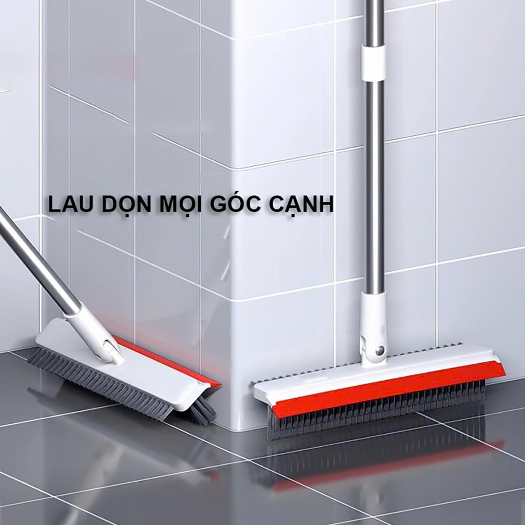 Mô tả Cây Lau Sàn Nhà Tắm Đa Năng 2 trong 1 Bộ chổi Cọ Sàn Toilet và Gạt Nước – OENON - 4