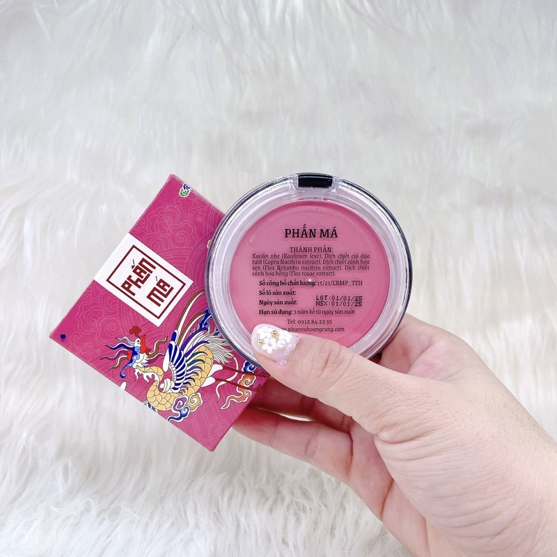 Mô tả Phấn Má Hồng dạng bột Phấn Nụ Hoàng Cung màu hồng cánh sen/ hồng ổi/ hồng cam 5g - 3