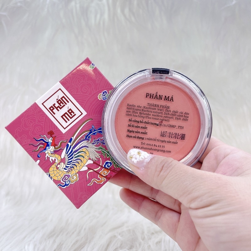 Mô tả Phấn Má Hồng dạng bột Phấn Nụ Hoàng Cung màu hồng cánh sen/ hồng ổi/ hồng cam 5g - 4