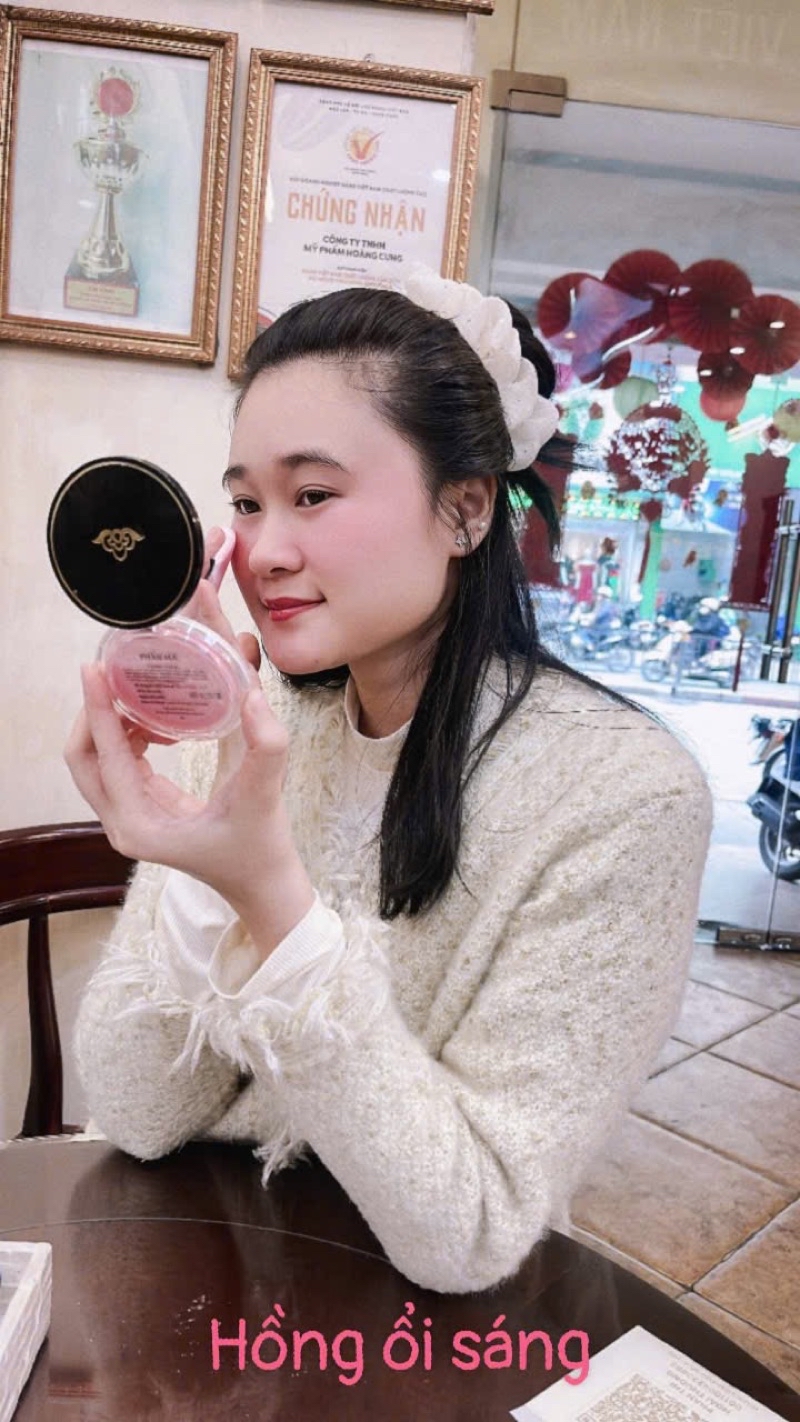 Mô tả Phấn Má Hồng dạng bột Phấn Nụ Hoàng Cung màu hồng cánh sen/ hồng ổi/ hồng cam 5g - 5