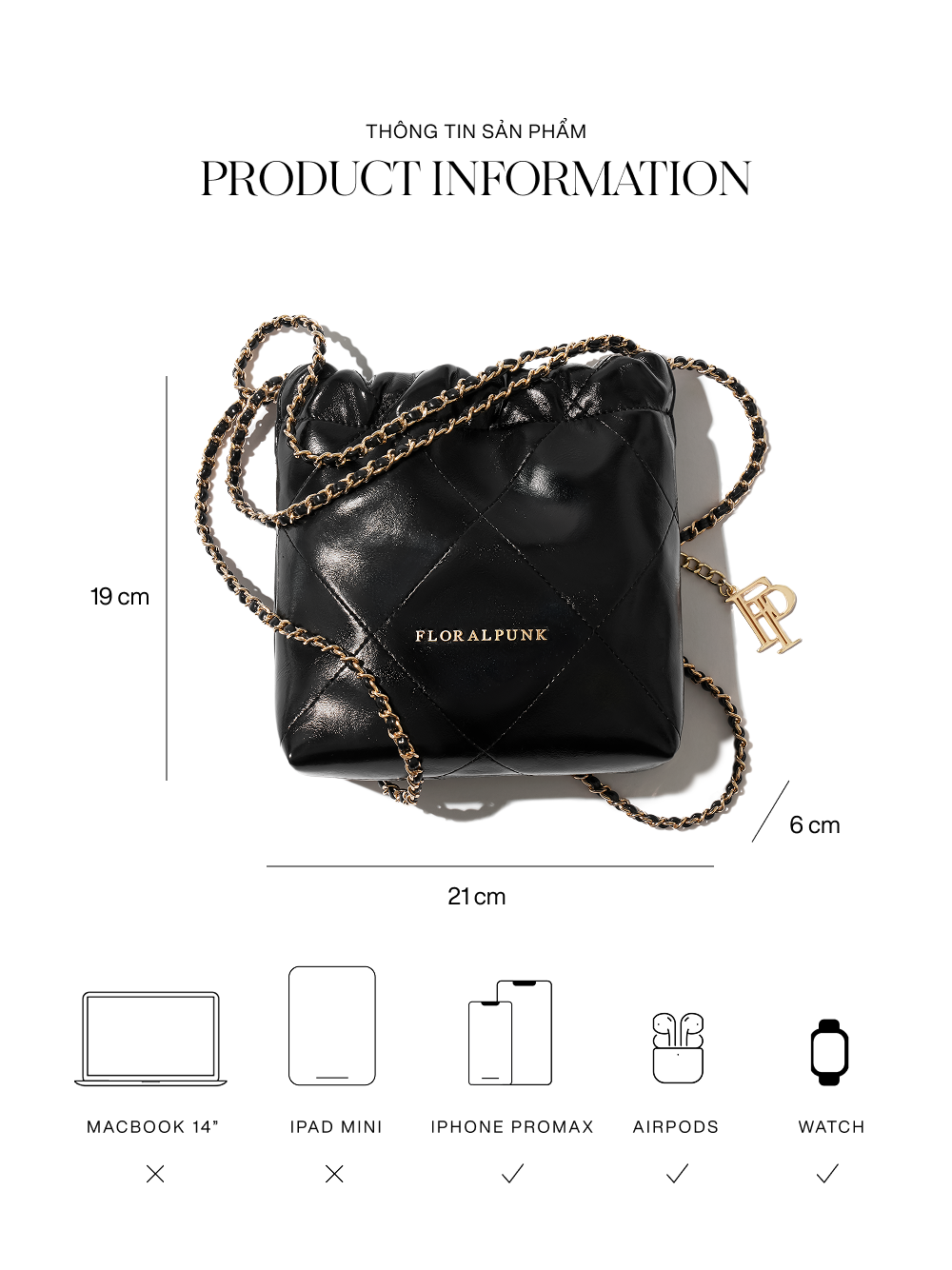 Mô tả Túi Xách Floralpunk Brooklyn Shopper Mini - Gold Hardware - 1