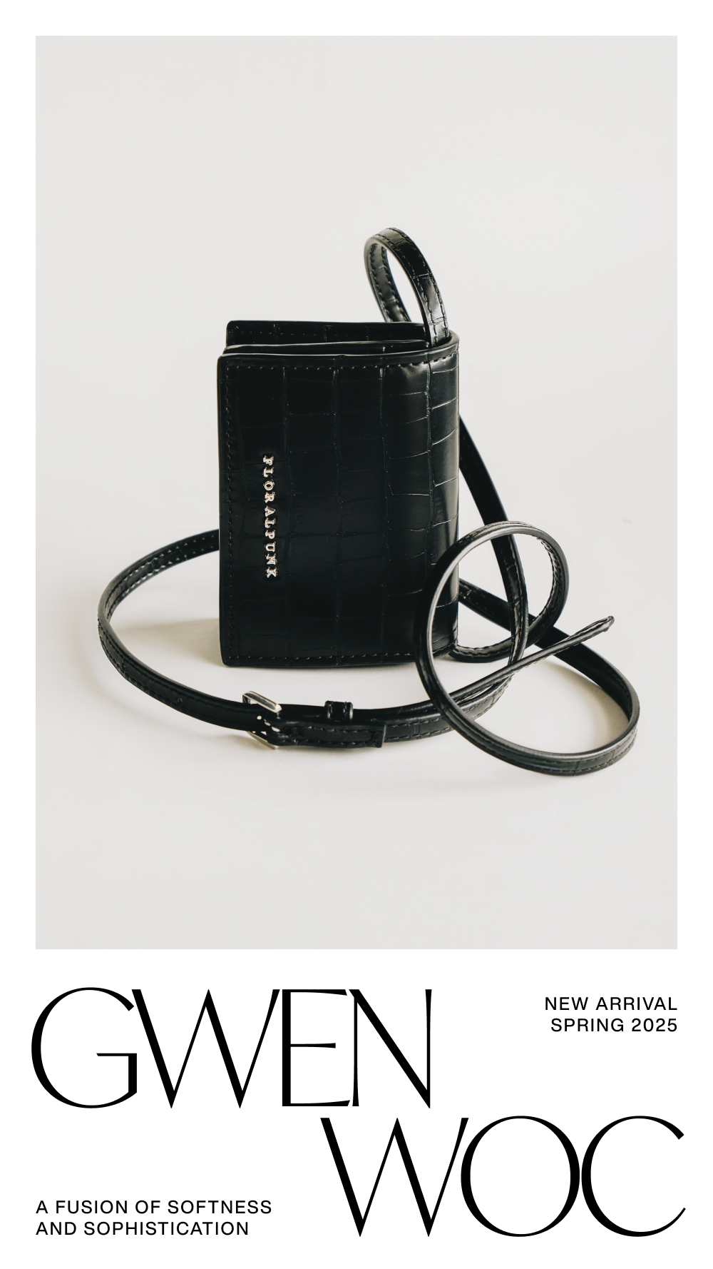 Mô tả Ví Đeo Chéo Gwen Woc Floralpunk - Mini Bag Da PU Cao Cấp, Đựng AirPods, Chìa Khóa & Thẻ ATM - 1