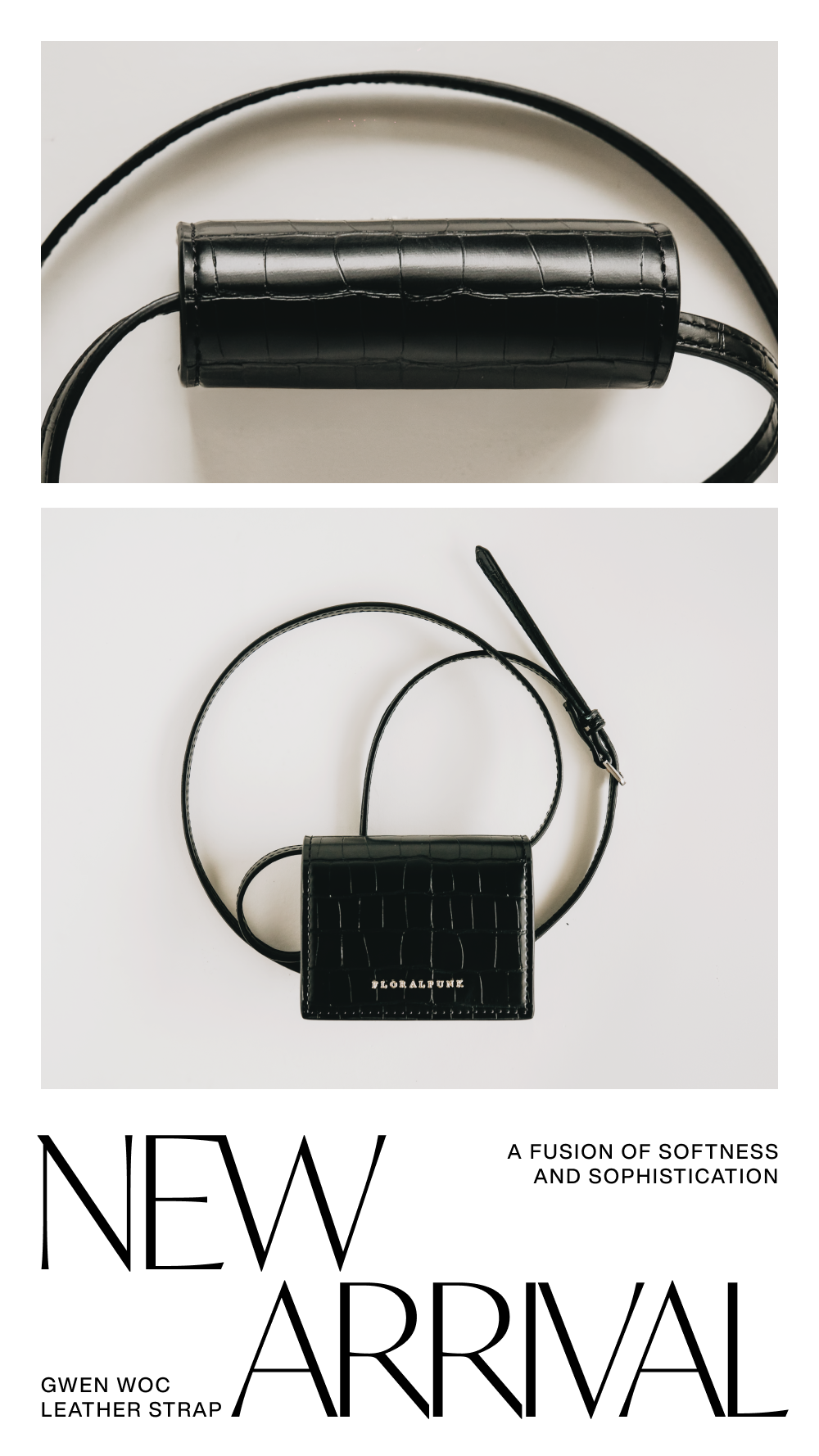 Mô tả Ví Đeo Chéo Gwen Woc Floralpunk - Mini Bag Da PU Cao Cấp, Đựng AirPods, Chìa Khóa & Thẻ ATM - 5