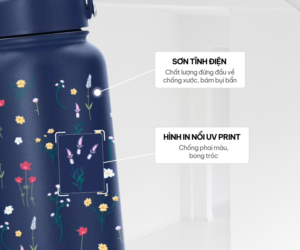 Mô tả Bình giữ nhiệt EcoFlask 1000ml/550ml thiết kế Chuyện Sen cao cấp chính hãng, inox 304, bảo hành 3 năm - 4
