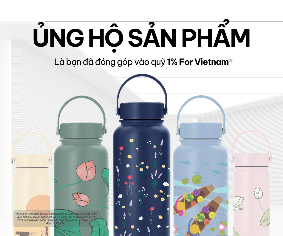 Mô tả Bình giữ nhiệt EcoFlask 1000ml/550ml thiết kế Chuyện Sen cao cấp chính hãng, inox 304, bảo hành 3 năm - 9