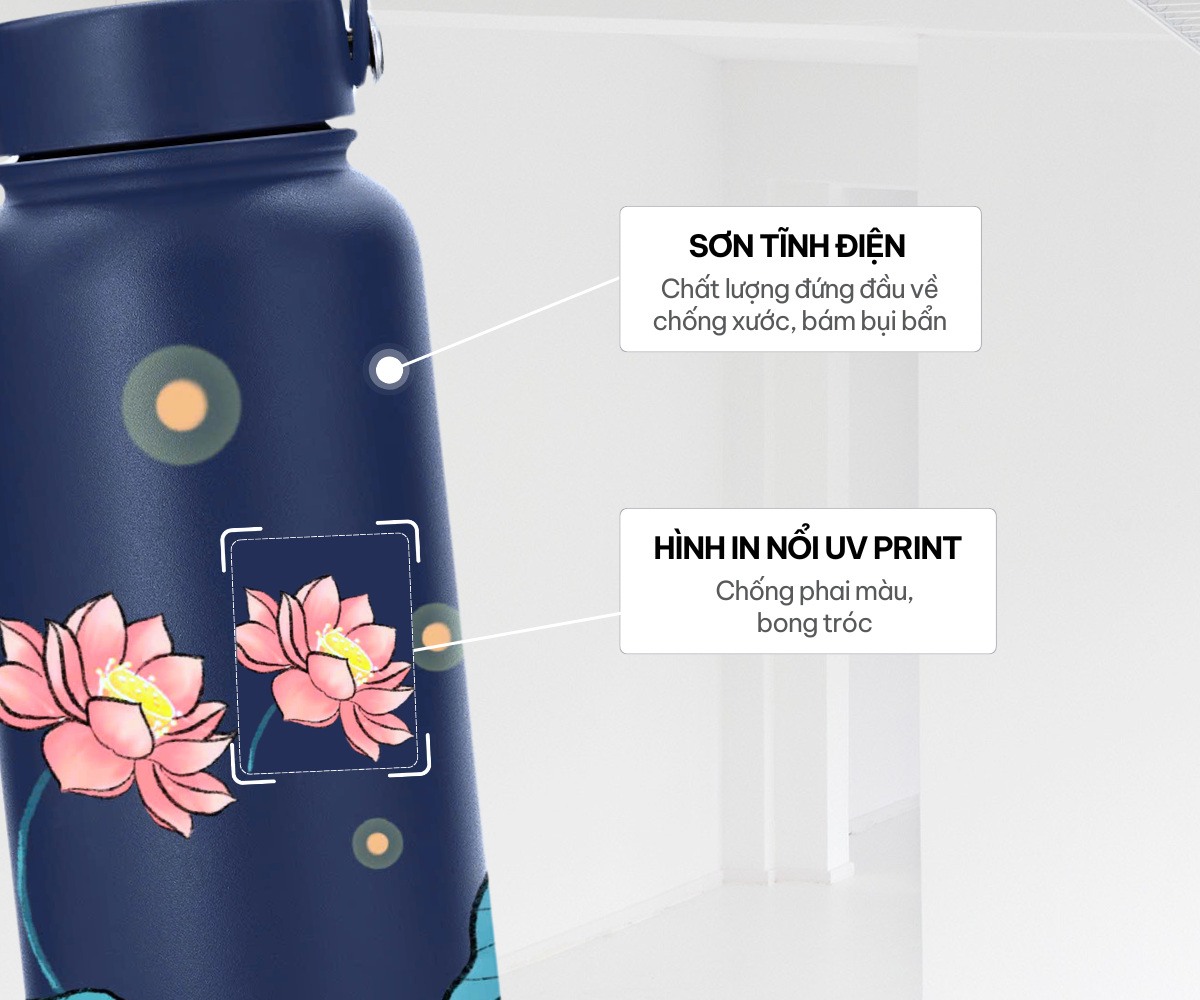 Mô tả Bình giữ nhiệt EcoFlask 1000ml/550ml thiết kế Hạ Trắng cao cấp chính hãng, inox 304, bảo hành 3 năm - 4