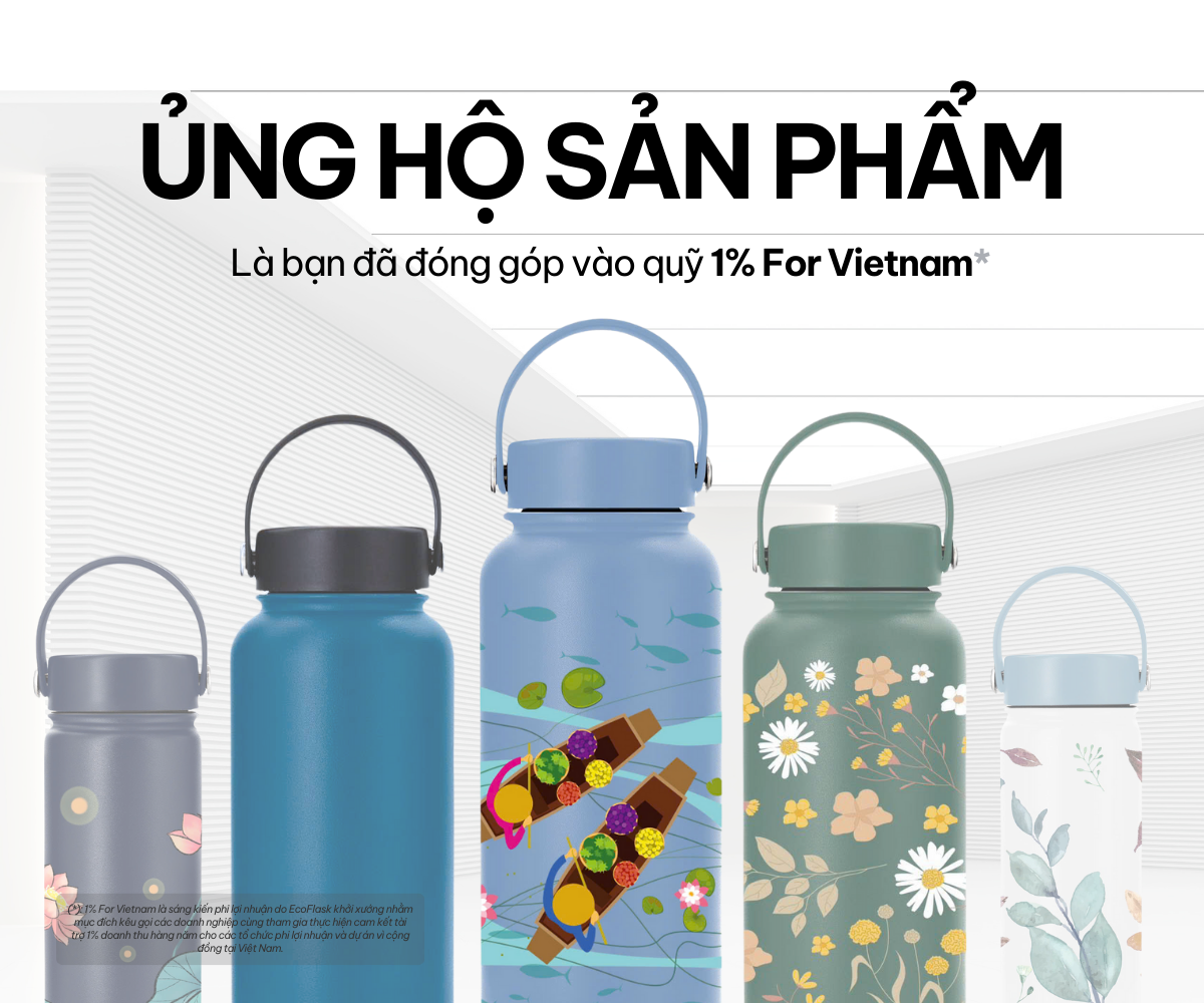 Mô tả Bình giữ nhiệt EcoFlask 550ml/1000ml thiết kế hoạ tiết Chợ Nổi - Bình giữ nhiệt cao cấp chính hãng, inox 304 - 9