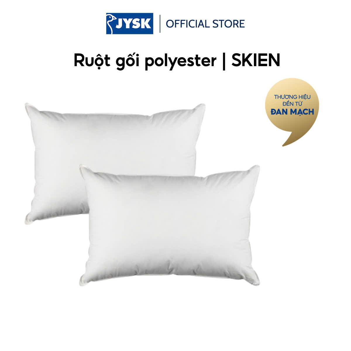 Mô tả Bộ 2 ruột gối | JYSK Skien | polyester | D70xR50cm, 900g - 1