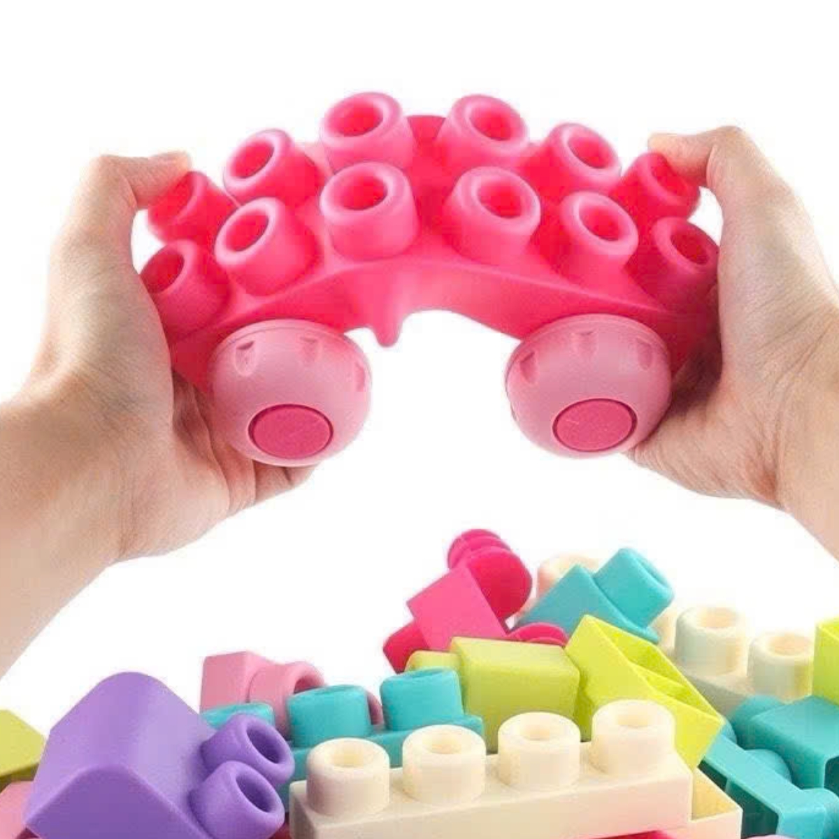 Mô tả Bộ Xếp Hình Khối Dẻo, Nhiều Màu Sắc, Nhẹ, Bền, Dễ Lắp Ráp - 1