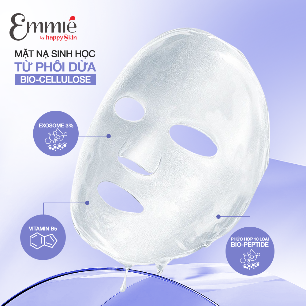 Mô tả MẶT NẠ TÁI TẠO CHUYÊN SÂU EXOSOME 3% ULTIMATE SKINVIVE BIOCELLULOSE MASK 25g x4 - 1