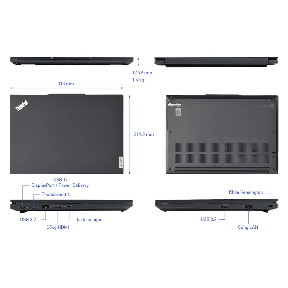 Mô tả LapTop Lenovo ThinkPad E14 Gen 6 (21M7004XVA) |Ultra 7 155H |16GB |1TB SSD |Intel Arc |14inch WUXGA - 3