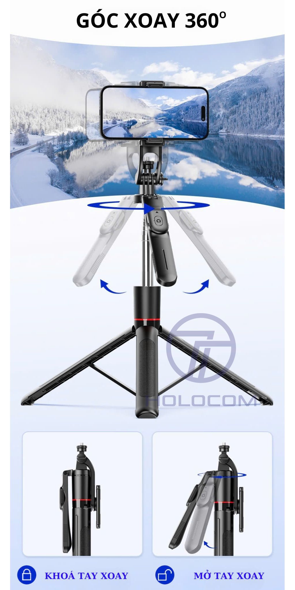 Gậy Chụp Ảnh 3 Chân Selfie F16 - Hình ảnh 4