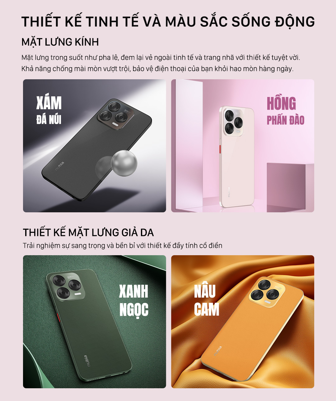 Mô tả Điện thoại Nubia V70 Design 8GB/128GB I Pin 5000mAh I Camera 50mp I 6.7" 120Hz I Hỗ trợ NFC - 4