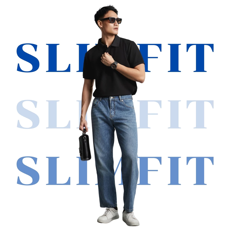 Áo Polo AKUBA Kem Form Slimfit