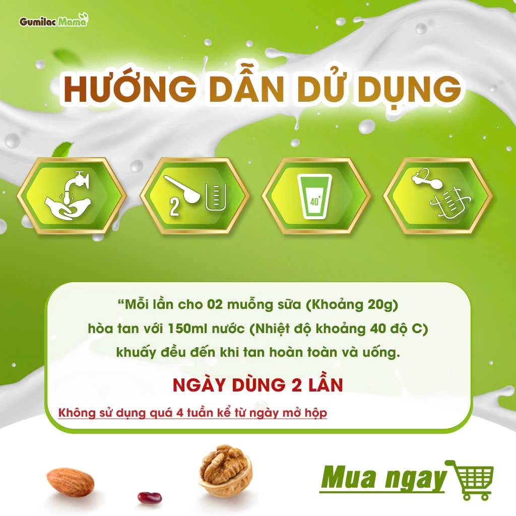Mô tả Sữa Hạt Gumilac Mama Bổ Sung 28 Loại Vitamin Khoáng Chất, Giúp Mẹ Bầu Khỏe Đề Kháng Tốt Chính Hãng - 11