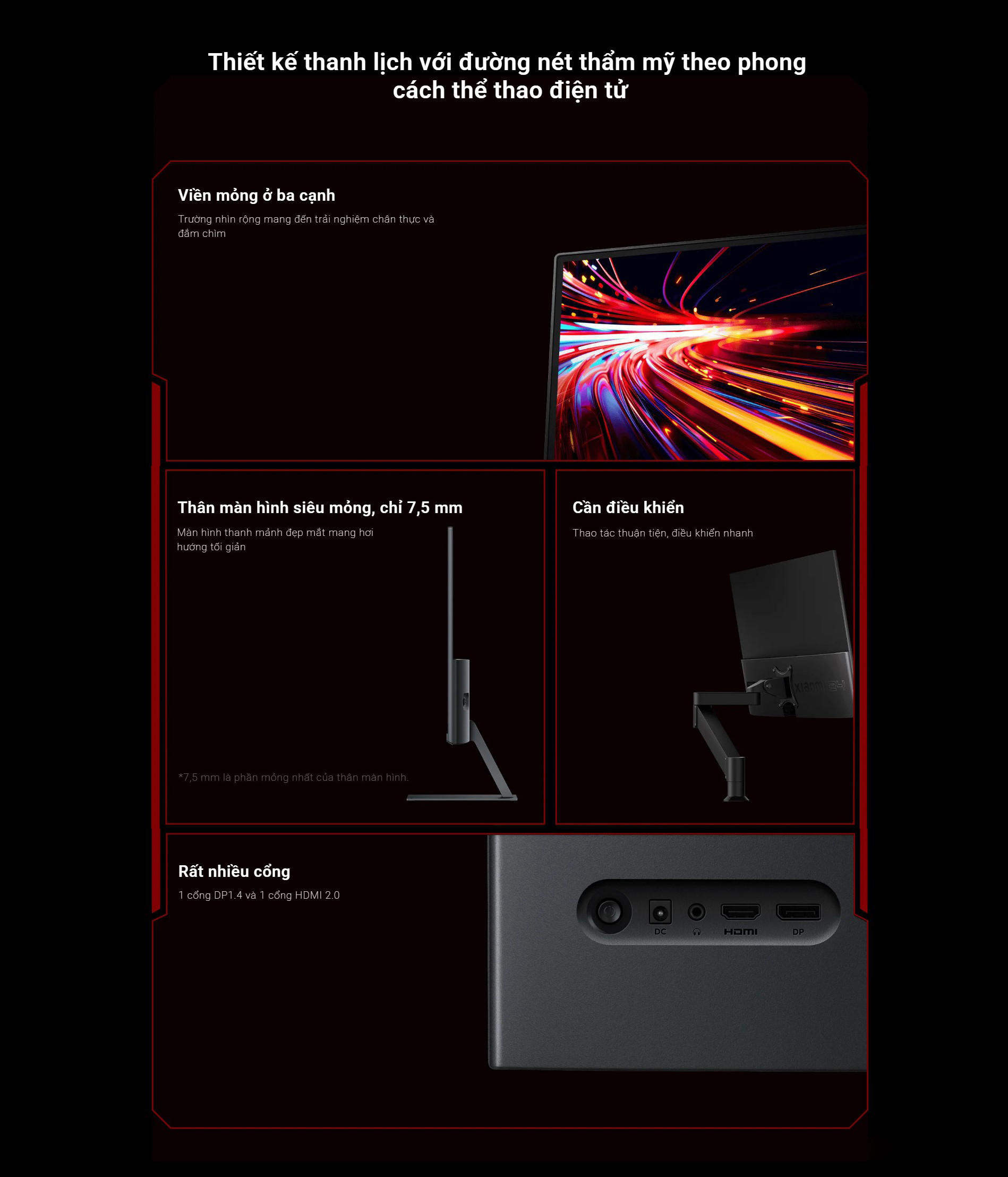 Màn hình Xiaomi Gaming Monitor G24i - Phù hợp gaming