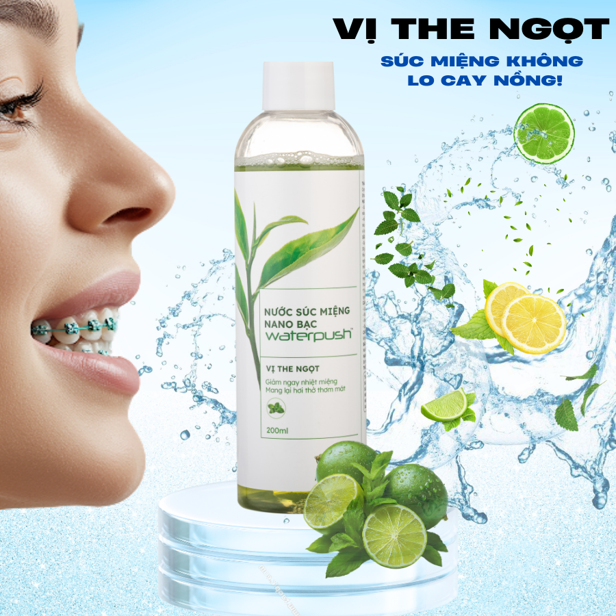 Mô tả Nước Súc Miệng Nano Bạc WaterPush Giảm Nhiệt Miệng, Thơm Miệng, Dùng Được Cho Máy Tăm Nước - 2