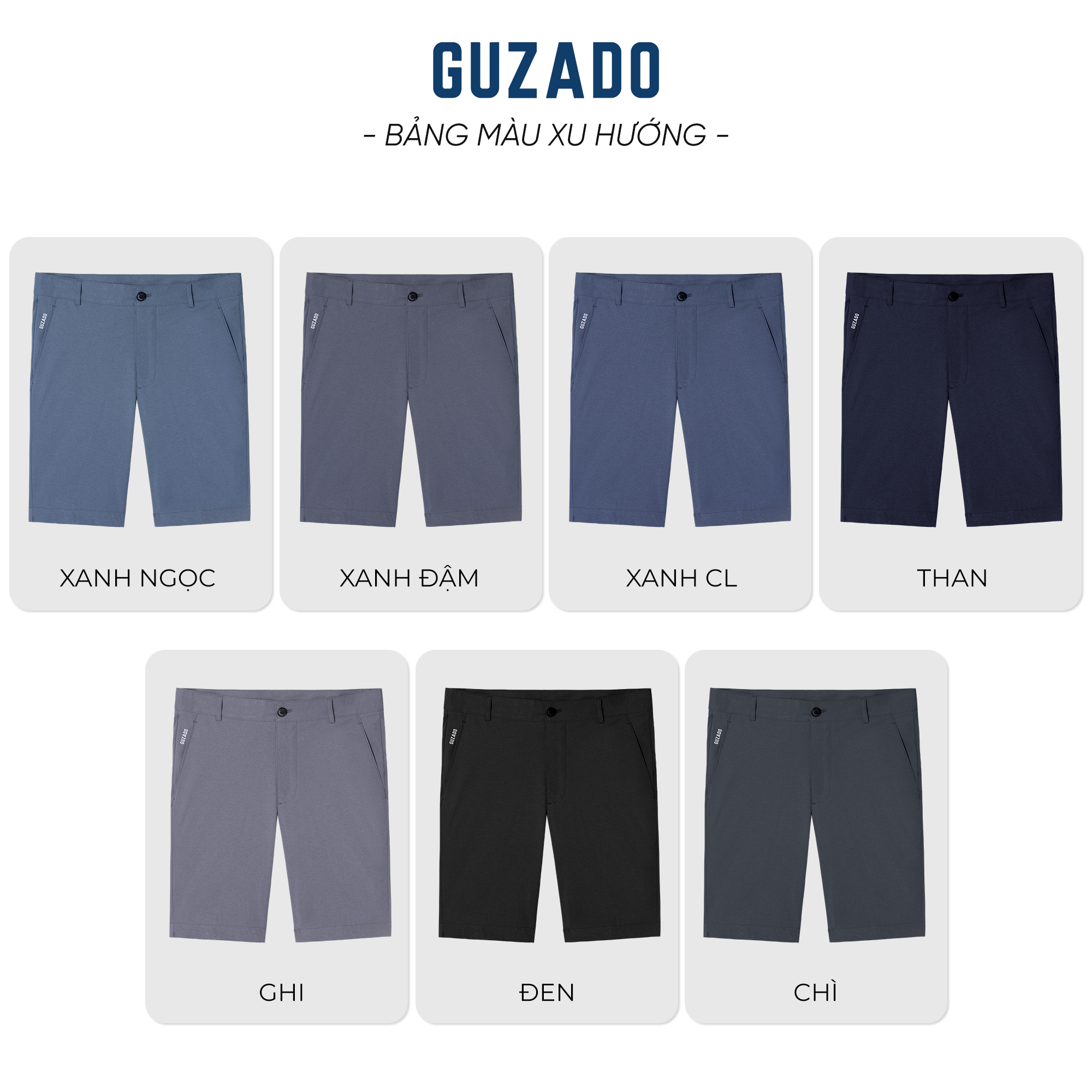 Chất liệu vải gió quần short Guzado GSR15