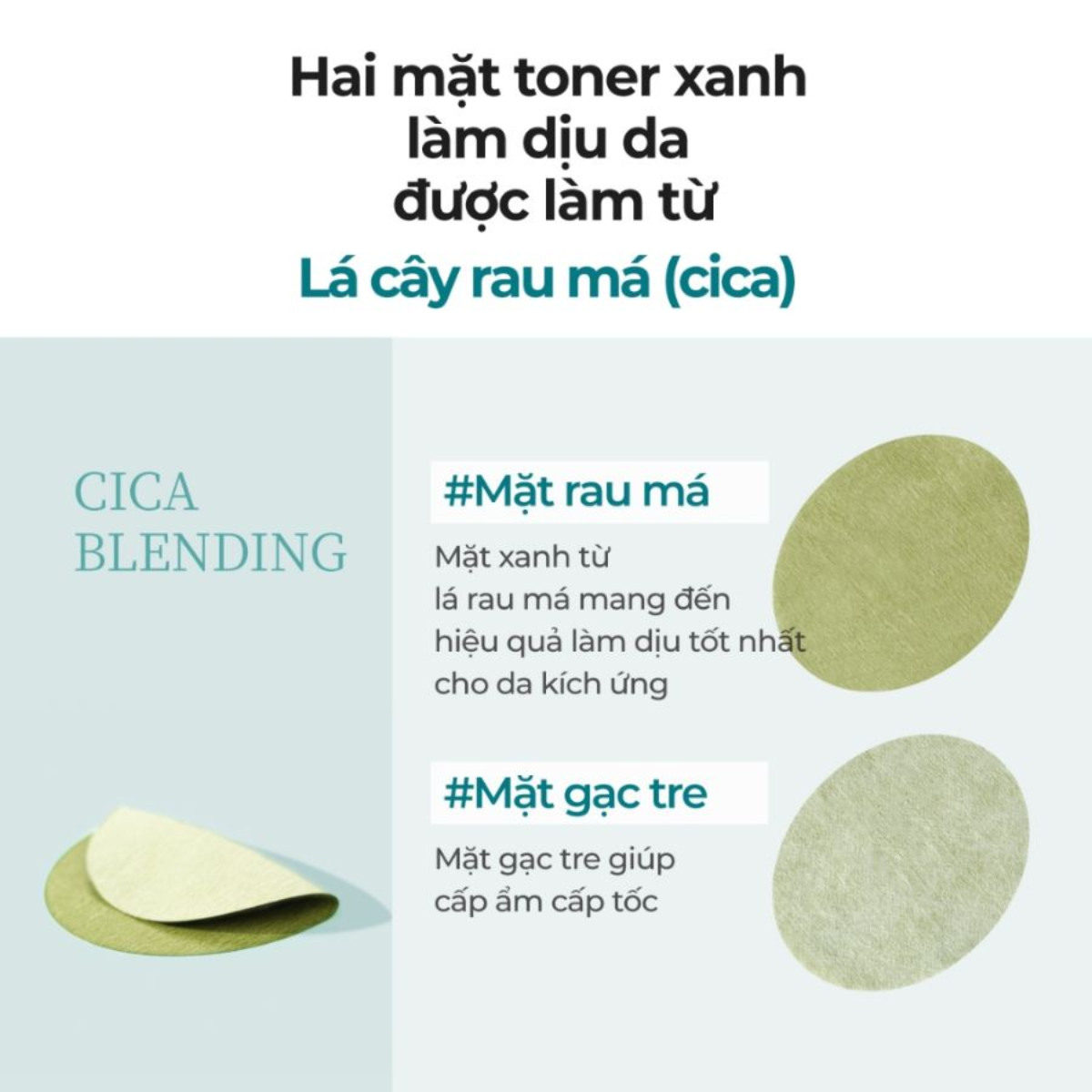 Mô tả Toner Pad Rau Má Numbuzin No.1 Centella Re-leaf Green – Thanh Lọc Làm Dịu Da, Giảm Mụn, Kiểm Soát Dầu, (190ml/70 Miếng) - 3