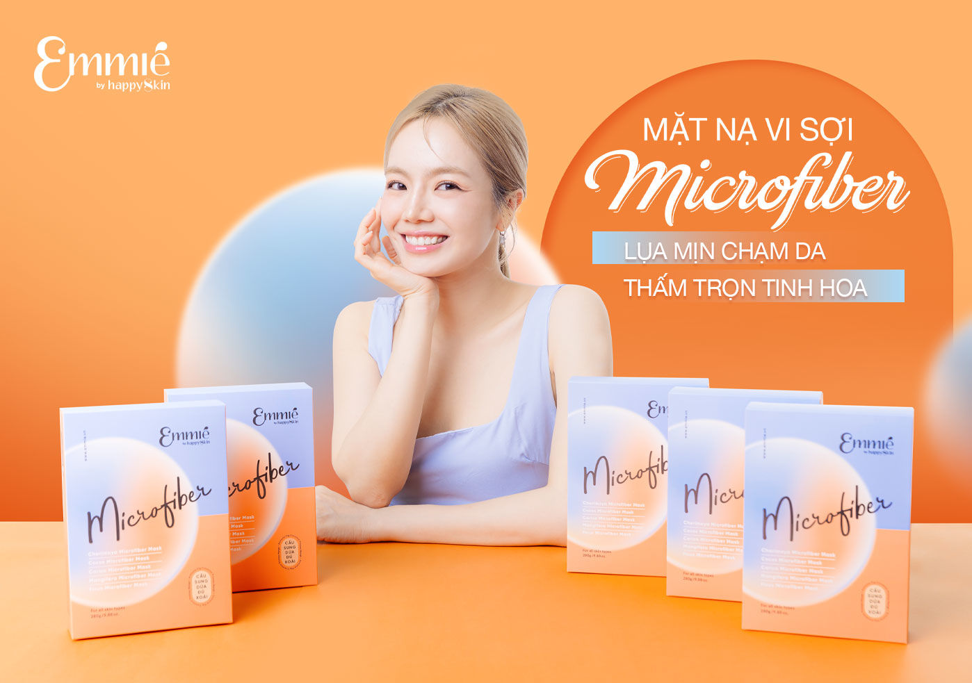 Mô tả COMBO 2 Hộp 10 Bộ Sưu Tập Mặt Nạ Emmié Microfiber Mask 28gx20 - 1