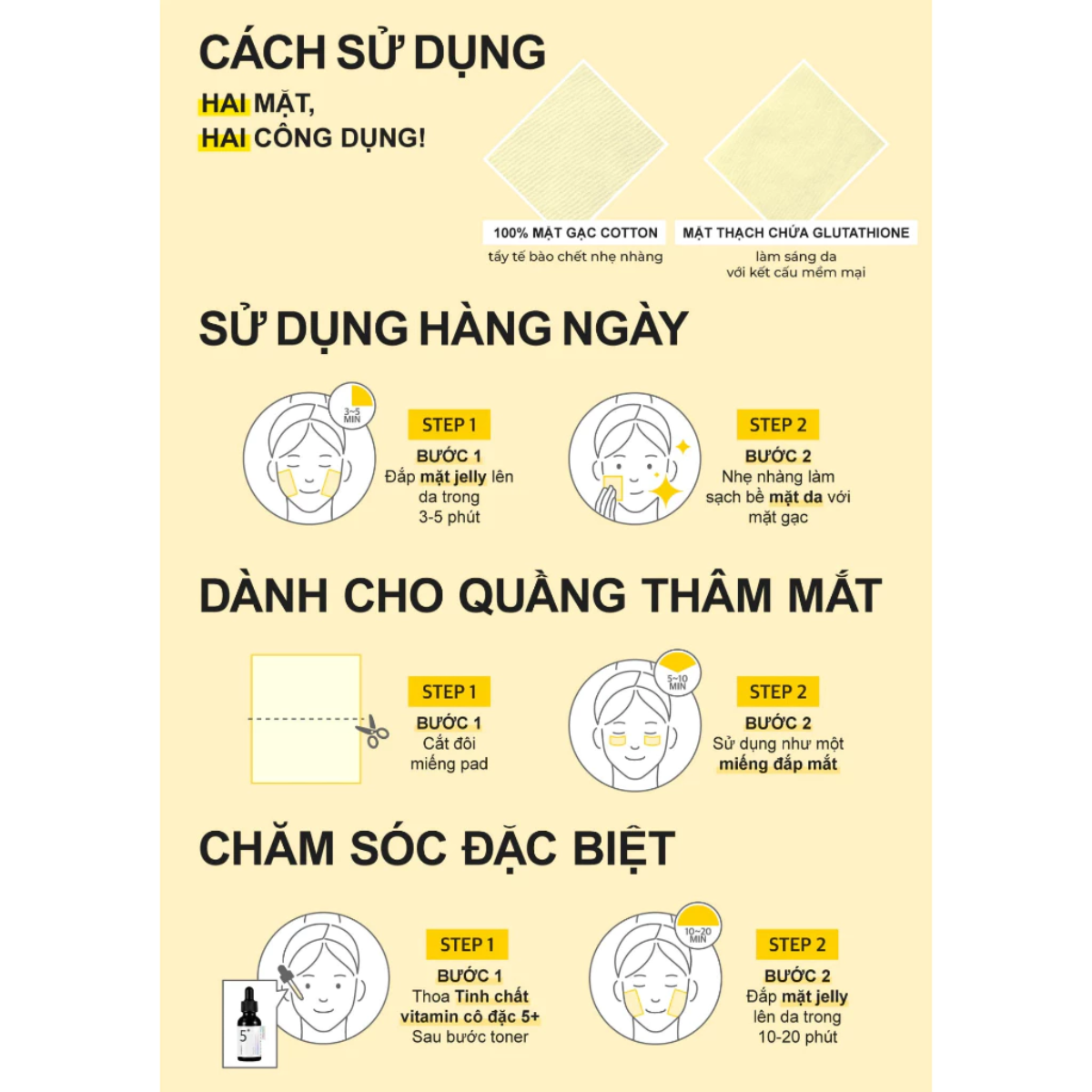 Mô tả Toner Pad Numbuzin No.5+ Vitamin-Niacinamide Concentrated – Làm Sáng Da, Mờ Thâm, Cấp Ẩm (70 Miếng) - 4