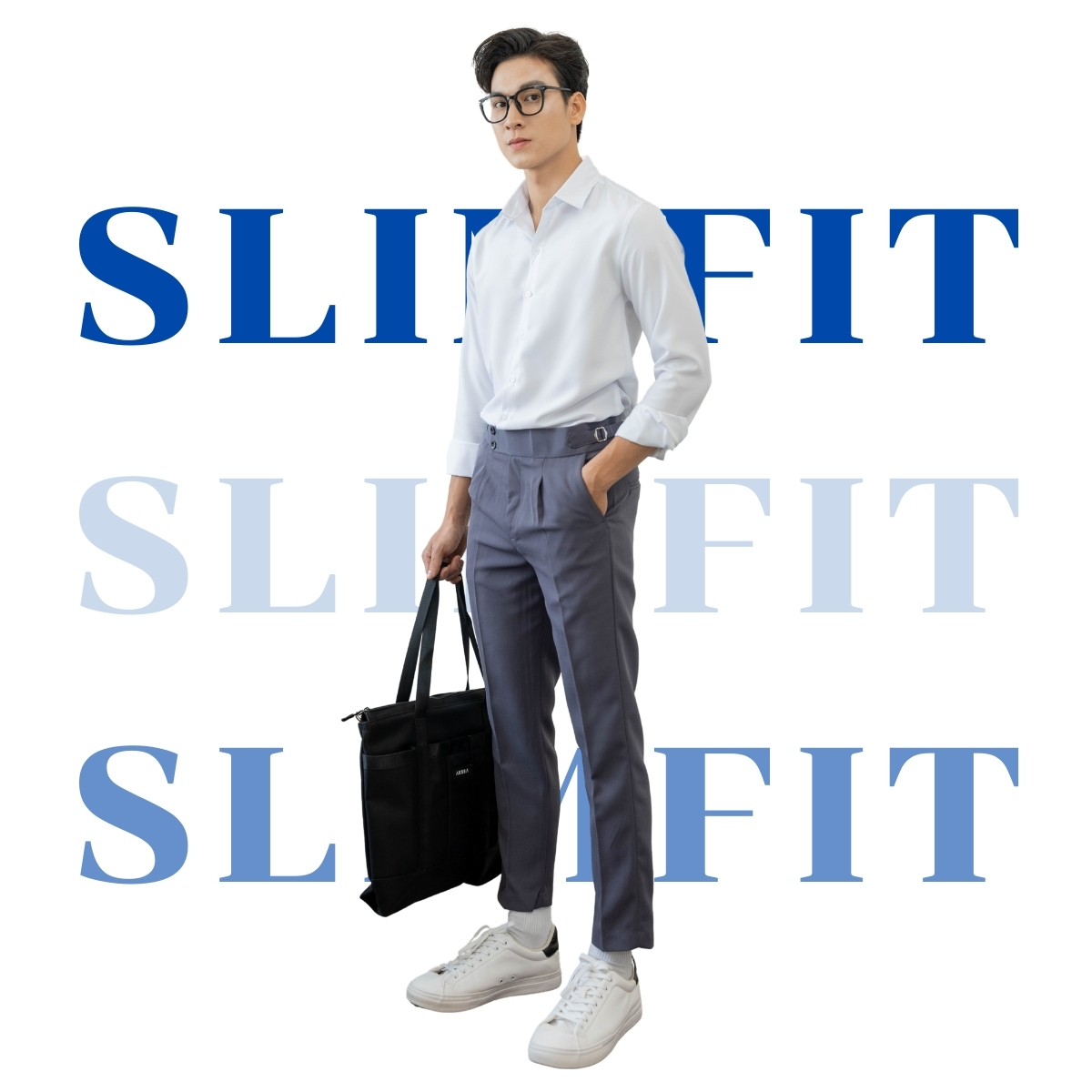 Mô tả Áo sơ mi nam dài tay AKUBA form dáng slimfit ôm nhẹ thanh lịch, hạn chế nhăn, mềm mịn | 01M807 - 3
