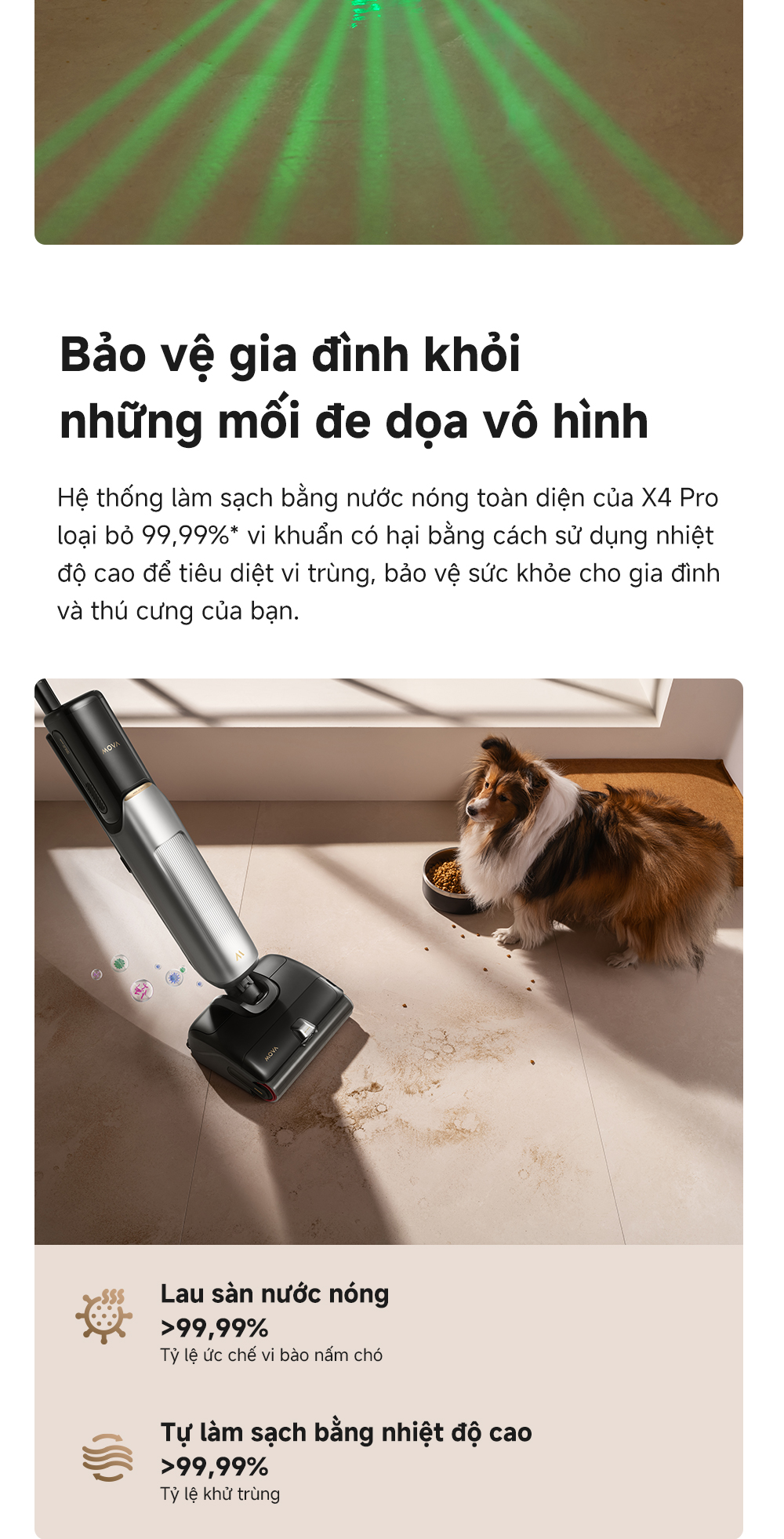 Mô tả Máy hút bụi lau nhà khô và ướt đa năng X4 Pro - Hàng chính hãng - 5