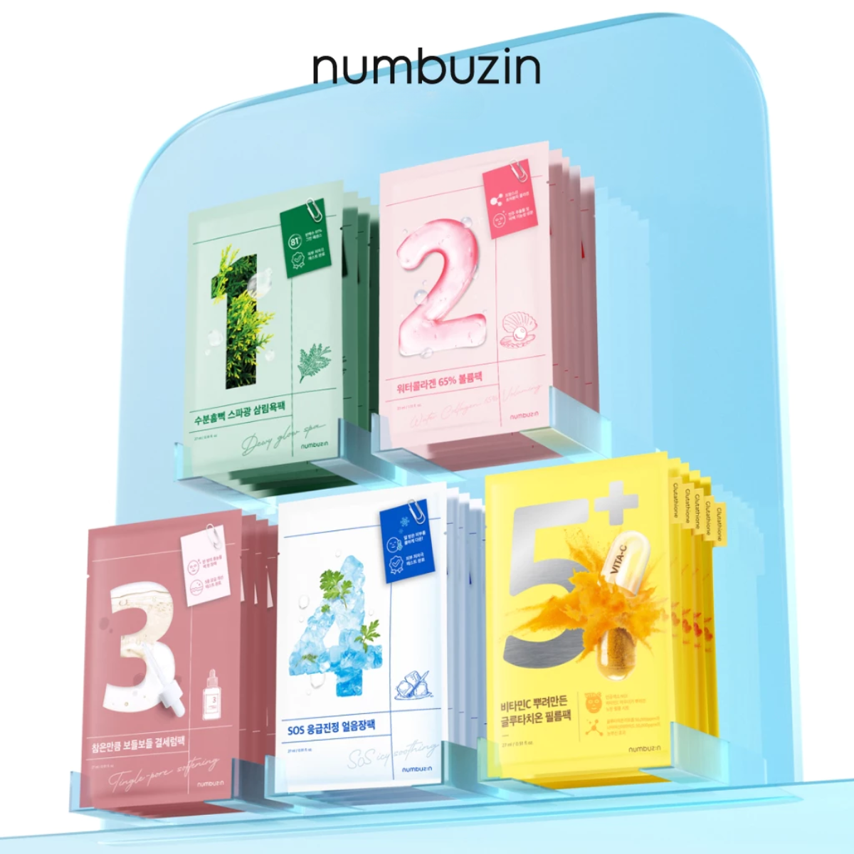 Mô tả Numbuzin No.1,2,3,4,5 Sheet Mask – Cấp Ẩm, Làm Dịu, Phục Hồi, Dưỡng Trắng, Chống Lão Hóa - 1