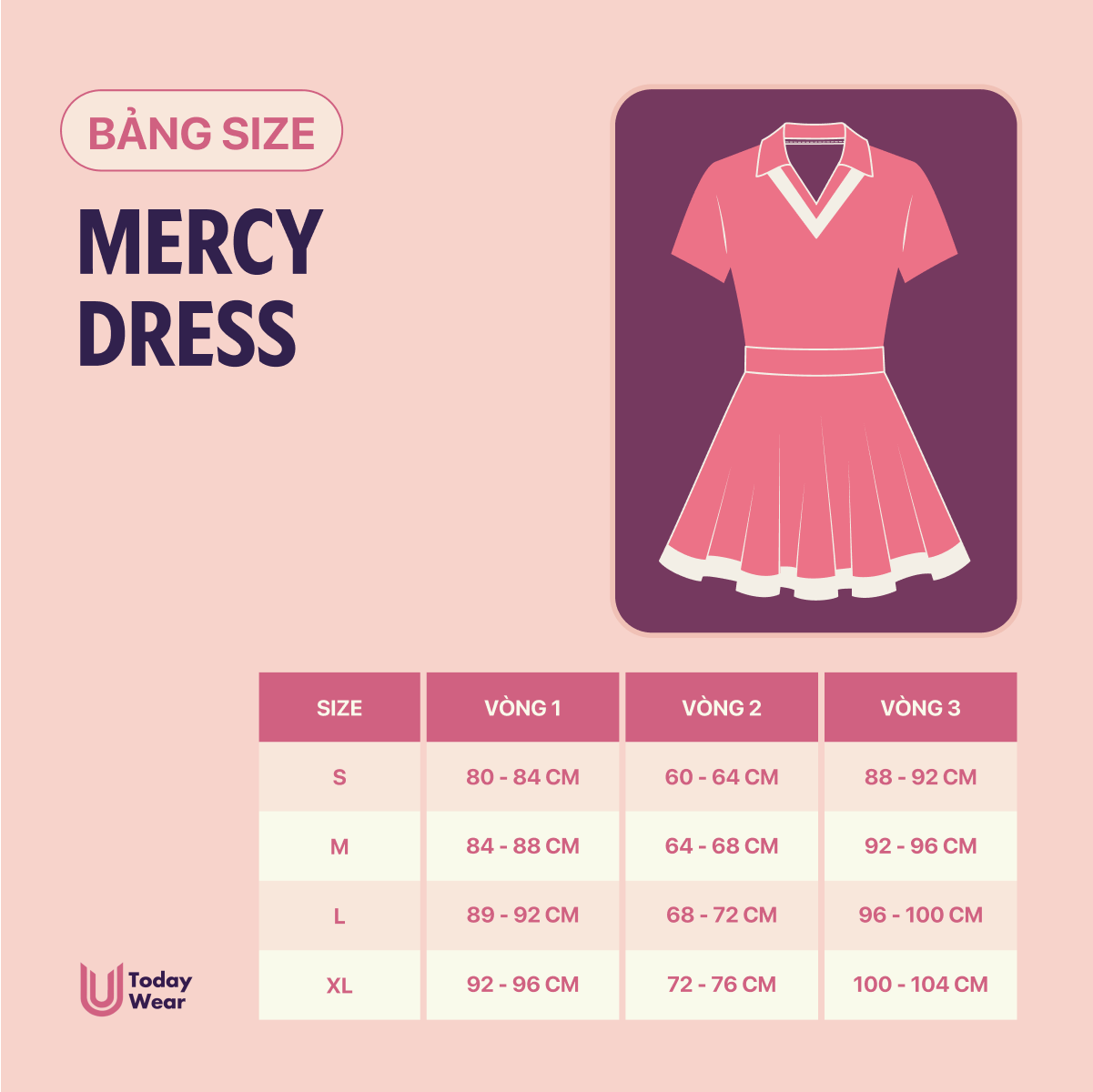Mô tả Váy tennis pickleball thể thao Mercy Dress Today U Wear cổ polo tặng kèm quần bảo hộ, chất liệu cao cấp thoải mái - 5