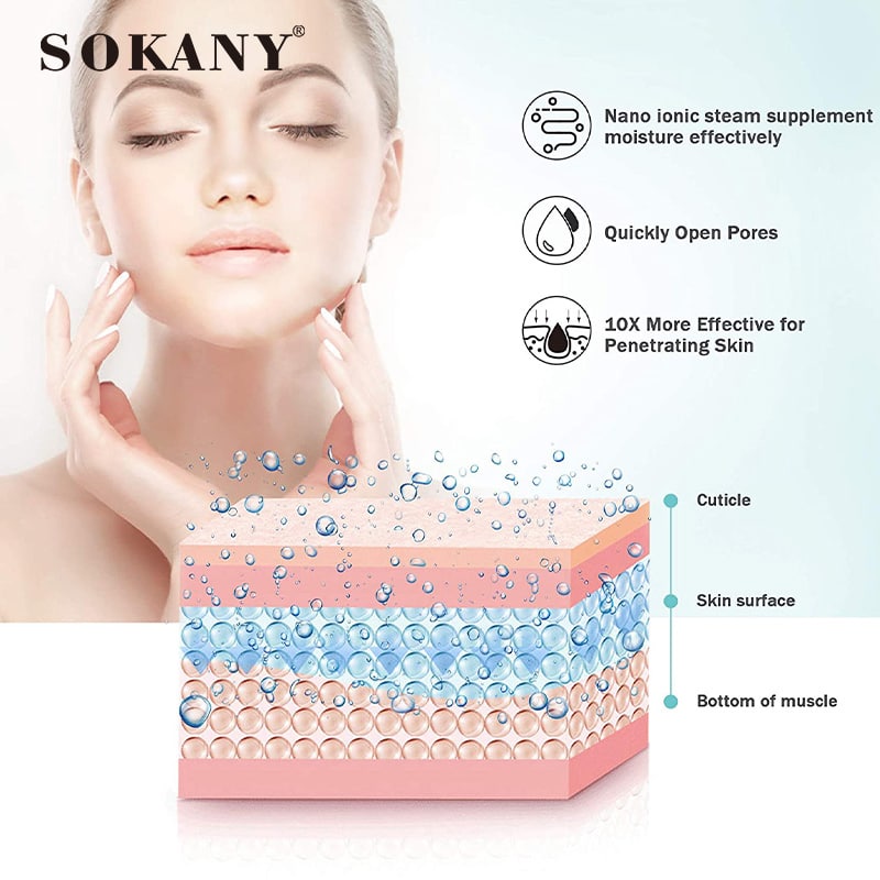 Mô tả Máy xông hơi nước SOKANY SK-6880, xông mặt, xông mũi, xông hơi nóng, khử khuẩn dưỡng ẩm cho da [BẢO HÀNH 12 THÁNG] - 2