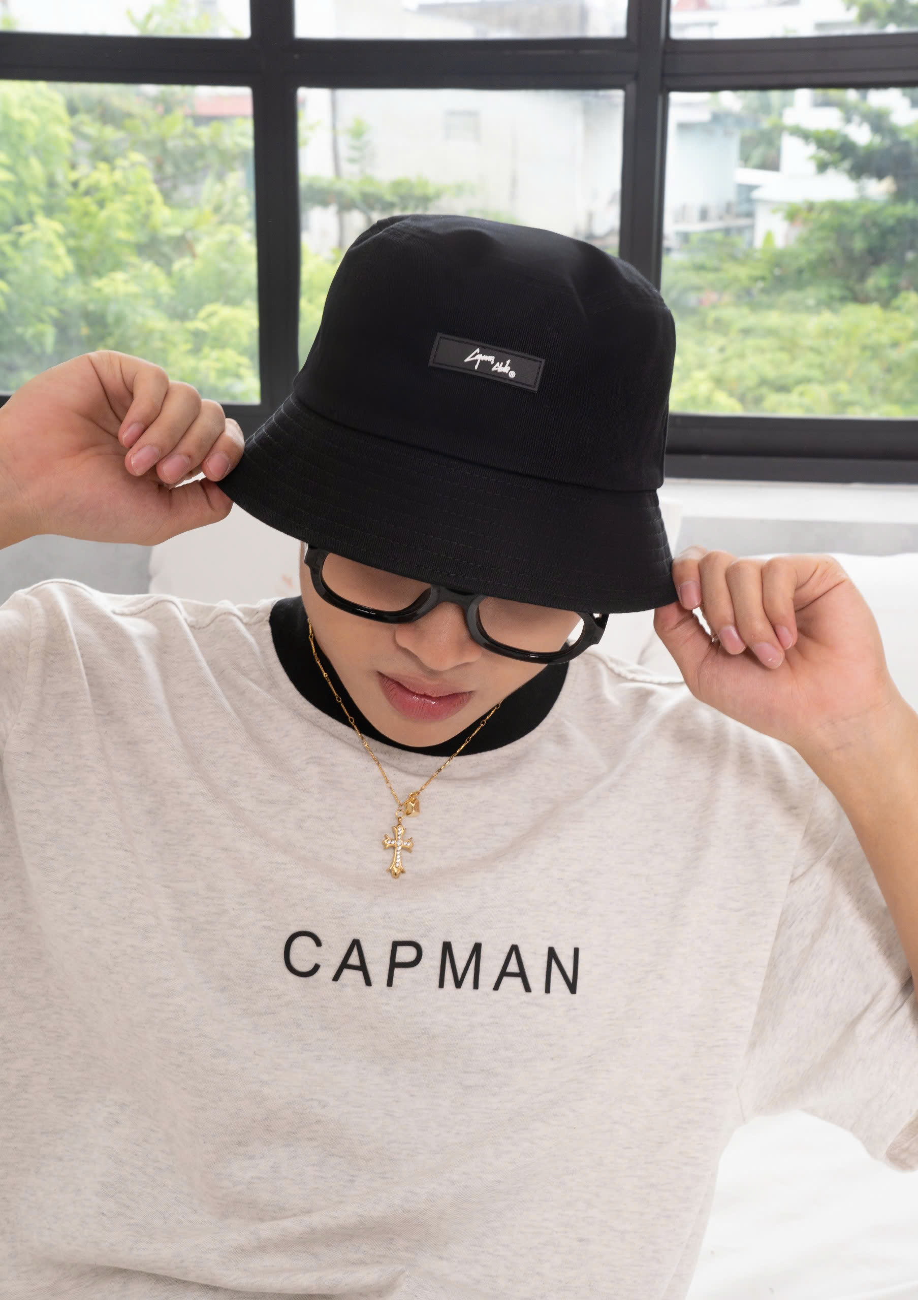 Mô tả Mũ bucket trơn vành cụp CAPMAN CLUB, nón bo tròn basic CM65 unisex nam nữ - 4