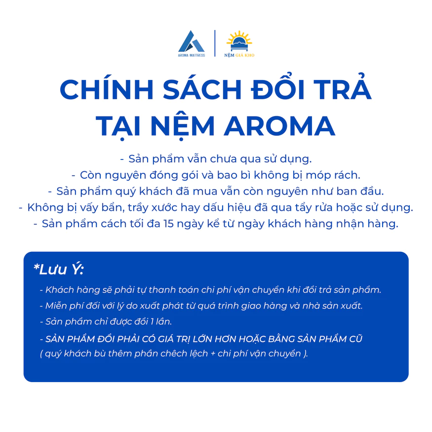 Aroma Mattress Cam Kết