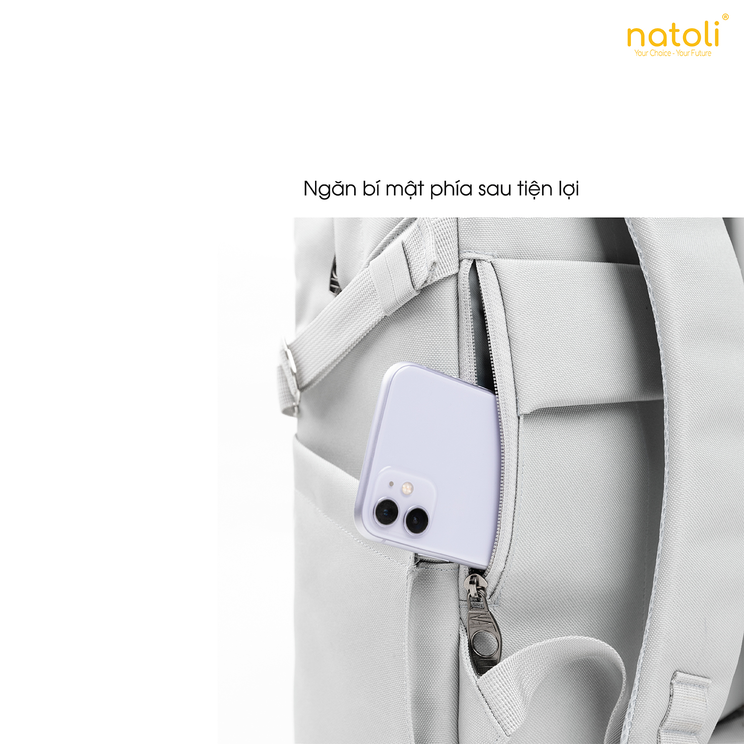 Các ngăn tiện lợi của balo NATOLI B29