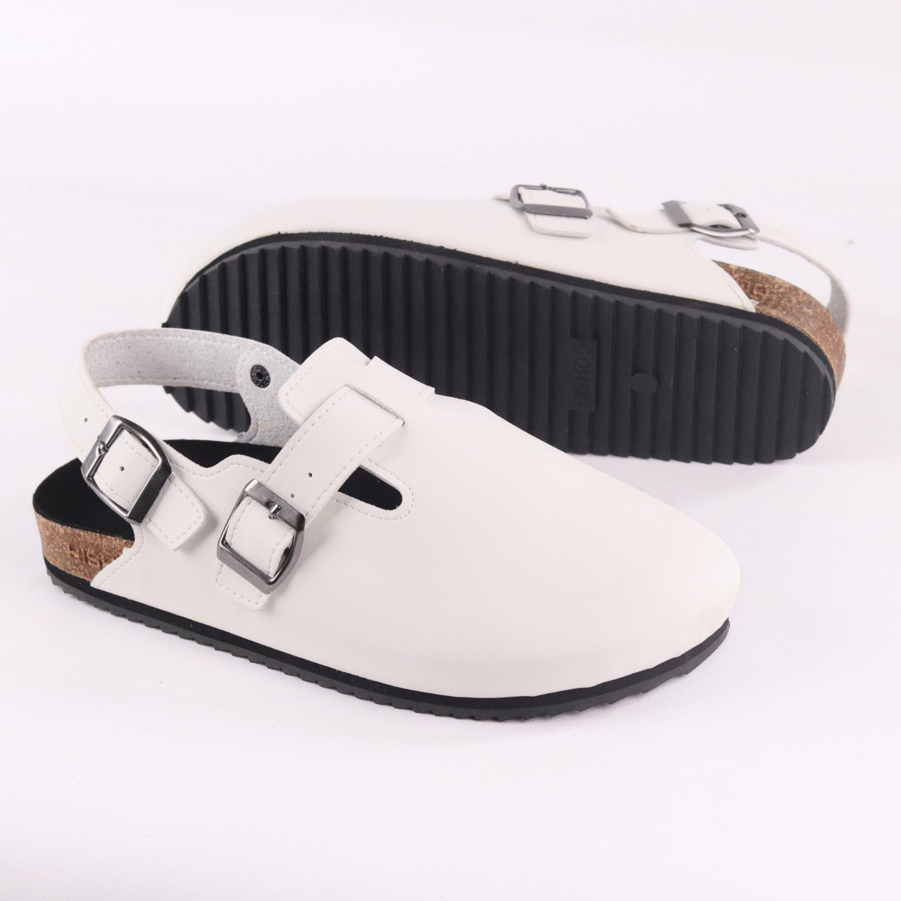 Mô tả Dép đế trấu sục Sandal Boston nam nữ unisex quai ngang đi học công sở bigsize chính hãng Hishoo VNXK  R111 - 9